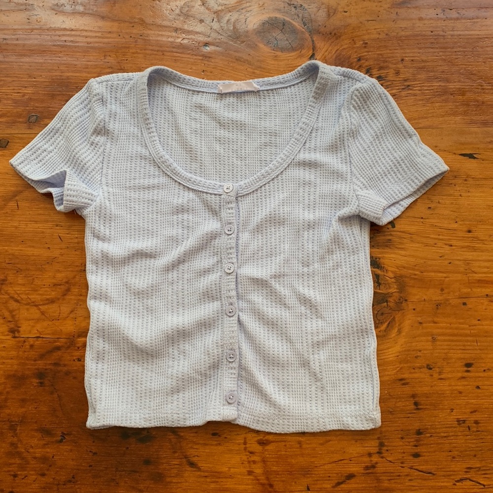 NWOT baby blue scoop neck t shirt
